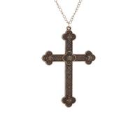 Hao Wu Xuan Vintage Cross Pendant Necklace Men Women Prayer Faith Amulet Jewelry Gift