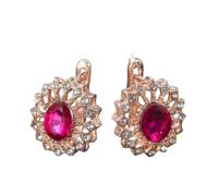 Hao Wu Xuan Vintage Exquisitely Zircon Bright Shining Earrings Women’s Fashion Elegant Personality Wedding Party Jewelry Bridal Accessories