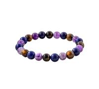 Hao Wu Xuan Vintage Gemstone Jewelry Lapis Lazuli, Amethyst & Tiger's Eye Bracelet & Pendant - Calm Focus, Strength - Everyday