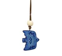 Hao Wu Xuan Vintage Goth Blue Bird Pendant Leather Rope Necklace Aesthetic Cute Women Charm Jewelry Accessories