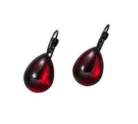 Hao Wu Xuan Vintage Gothic Blood Red Drop Shape Drop Earrings For Women Creative Holiday Party Personalized Jewelry Accessories