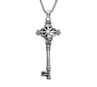 Hao Wu Xuan Vintage Key Men Necklace Creative Keys 316L Stainless Steel Pendant Chain Retro Hip Hop for Biker Male Jewelry Gift