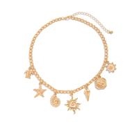 Hao Wu Xuan Vintage Love Heart Starfish Pendant Choker Necklace Women Clar Goth Adjustable Chain Summer Neck Jewelry Gift