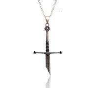 Hao Wu Xuan Vintage Narsil Broken Sword Necklace For Men Women Moveis Jewelry Cosplay Cool Punk Sword Pendant Necklace Gift