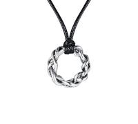 Hao Wu Xuan Vintage ns Pendant Man Necklace Trendy Braided Wreaths Chain Anniversary Jewelry Birthday Boyfriend Valentine's Day Gifts