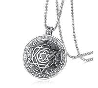 Hao Wu Xuan Vintage Talisman Hexagram necklace Solomon Amulet Pendant Necklace Kabbalah Hermetic Jewelry
