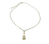 Hao Wu Xuan Violin Pendant Necklace for Women 2021 Jewelry Gold Plated Steel Cute Necklace Luxury Choker Japanese Korean