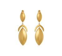 Hao Wu Xuan Vogue Seed Flower Drop Earrings Summer INS Gold Plated Hypoallergenic Stainless Steel Trendy Lady Jewelry