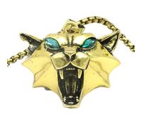 Hao Wu Xuan Wizard School Medallion Cosplay Game Pendant Wild Monster Hunter Medallion Green Rhinestone Animal Necklace