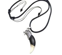 Hao Wu Xuan Wolf Tooth Necklace Man Brave Tooth Pendant Punk Rock Wild Accessories Classic Jewelry