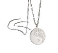 Hao Wu Xuan Yin Yang Tai Chi Necklace Stainless Steel Classic Men's Life Tree Round Jewelry Gift