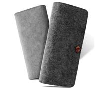 Hao Zhu 2025 Nintendo Switch 2 Carrying Case - Ultra Slim Portable Travel Pouch with 5 Game Card Holders & Felt Protection (Dark Grey)