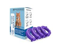 Hao Zhu cat collar 4 Pack Adjustable Waterproof Kitten Collar Purple 38cm | Purple silicone cat collar 4-pack with breakaway buckle, adjustable to 38cm, 38g, waterproof & no neck pressure.