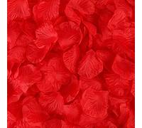 Haobase 1000Pcs Red Artificial Rose Petals for Valentines Day, Propose, Wedding, Table Scatter Decoration
