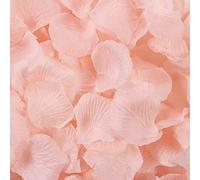 Haobase 2000Pcs Rose Petals Artificial Flower Fake Rose Petals for Valentines Day, Propose, Wedding, Table Scatter Decoration (Peach)