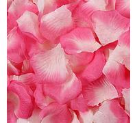 Haobase 2000Pcs Rose Petals Artificial Flower Fake Rose Petals for Valentines Day, Propose, Wedding, Table Scatter Decoration (Pink+White)