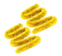 Haobase 2Pcs 7.5ft Tinsel Garland, Shiny Metallic Foil Decorations for Halloween Christmas Wedding Birthday Party (Gold)