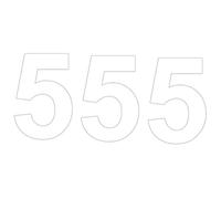 Haobase Pack of 3 Plain White Bin Number 0-9 - Adhesive Waterproof and UV-Resistant Vinyl Stickers - About 12 * 18 cm (5)
