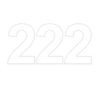 Haobase Pack of 3 Plain White Bin Number 0-9 - Adhesive Waterproof and UV-Resistant Vinyl Stickers - About 12 * 18 cm (2)