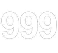 Haobase Pack of 3 Plain White Bin Number 0-9 - Adhesive Waterproof and UV-Resistant Vinyl Stickers - About 12 * 18 cm (9)