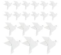 HAOBIN 36 Pieces Peace Doves Origami Dove Origami Paper Folded Origami Paper Handmade Paper Crafts for Wedding Party Background Home Decoration (White, 3 Sizes)