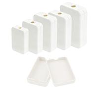 HAOBIN Pack of 5 White Small Plastic Junction Box 4 Different Models Mini Surface-Mounted Box for LED Wiring Flat Mounting Connection Versatile Cable Organiser for Home Office Projects