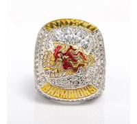 haobook 58th Football Championship Ring Super Bowl KC Championship Ring Wooden Gift Box Collectible Souvenir for Passionate Fans NFL Football Fanatics and Sports Collectors,8#