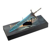 haobook Elden Dark Moon Greatsword 11.8 In Straight Sword Action Figure Gift Box with Display Stand for Game Lovers, Adults & Teens
