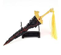 haobook Elden Ring Maliketh's Black Blade Model 8.7In/22Cm All-Metal Collectible Sword with Display Stand Game Collectible Mini Desk Decor