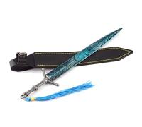 haobook Holy Moonlight Sword Replica 22cm Eldens Rings Full Metal Collectible Model with Display Stand - Fantasy Game Desk Decor, Cosplay Prop, Gift for Gamers & Collectors