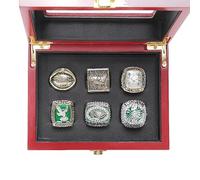 haobook PHI Eagles 6th Super Bowl Championship Ring Replica Set with Wooden Box for Men, Women, Friends, Football Fans Best Souvenir