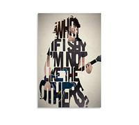haocaitou Dave Grohl Foo Fighters Poster Decorative Painting Canvas Wall Art Living Room Posters Bedroom Painting 12x18inch(30x45cm)