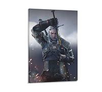 haocaitou Geralt Sword Game Poster Decorative Painting Canvas Wall Art Living Room Posters Bedroom Painting 20×30inchs(50×75cm)