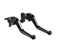 HAOCNC 1 Pair of Motorcycle Clutch Brake Levers Compatible with 675 2006-2017 675 Street Triple R 2009-2016 Speed Triple 2008-2010 Models(Black Short)