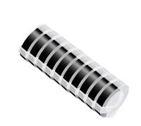 HAOCNC 10PCS 9MM 3D Embossing Tape Compatible With E101 12965 1540 1610 Manual Typewrite Label Maker DIY Tape Printer Supplies(Black)
