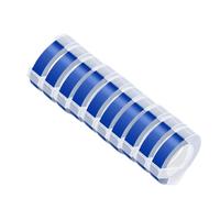 HAOCNC 10PCS 9MM 3D Embossing Tape Compatible With E101 12965 1540 1610 Manual Typewrite Label Maker DIY Tape Printer Supplies(Blue)