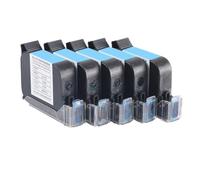 HAOCNC 1PC 2588 Refillable Ink Cartridge 12.7mm TIJ Handheld Inkjet Printer Ink Solvent Fast Drying Unencrypted Ink Black Red Blue IQ800(1BK with tools)