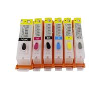 HAOCNC 6PCS Empty Refillable Ink Cartridge PGI-530 PGI530 CLI-531 Compatible With TS8750 TS8751 Printer