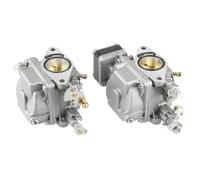 HAOCNC Carburetor Assy 2pcs Compatible With Automotive Motorcycle Parts For Outboard Motor 2 Stroke 2 Cylinder 20HP 25hp 25MLHU For Part Number 6L2-14301 6L2-14302 6L2-14302-00