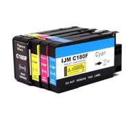 HAOCNC Ink Cartridge Compatible With Global Version IJM C180F Printer Black 2000 Page Color 1600 Page