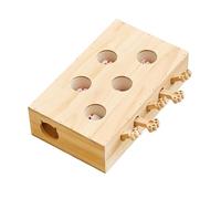 HaoCpetslian Wooden Whack-a-mole Interactive Cat Toy (5 Holes)