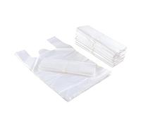 Haodehen 320 Pack Clear Plastic Vest Carrier Bags with Handles, Carryout Shopping Bags for Small Business