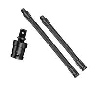 Haodream 1/2 Drive Flexible Extension Rod with Spring Load Couplers, C | Shock Absorption with AntiVibration 12.5mm Socket Interfaces for Car Repair Work for Mechanics Mechanical