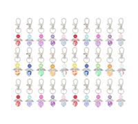 Haodream 30Pcs Blessing Keychains with Keyring for Teacher Guest Baby Showers Birthday Wedding Christening Giveaway Random Color Holder