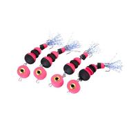 Haodream 4Pcs Soft Foam Fishing Lure MultiJointed Artificial Baits Density Foam Swim Baits with 2 Treble Hook Enduring Soft Foam Fishing Lure