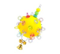 Haodream Chewable Activity Ball Cage Hanging Chew Toy for Various Size Bird Curiosity Development Birds Training Accessory Bird Training Toy