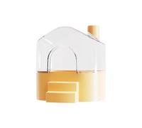 Haodream Clear Sand Bath Container Hamster Bathroom for Hamsters Promotes Natural Cleaning Behavior Habitat Enrichment Clear Large Hamster Sand Bath