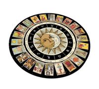 Haodream Dowsing Divinations Mat Pad Tarot Card Rubber Tablecloth Desk Decoration Tarots Card Pad for Party Board Game Witchcrafts Supplies Desk Decoration