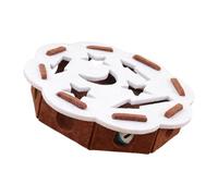 Haodream Exploration Puzzle Felt Cats Toy Chew Proof Design Interactive Play Box Includes 2 Bells Ball for Kittens Felt Cats Scratcher House