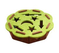 Haodream Exploration Puzzle Felt Cats Toy Chew Proof Design Interactive Play Box Includes 2 Bells Ball for Kittens Felt Cats Scratcher House
